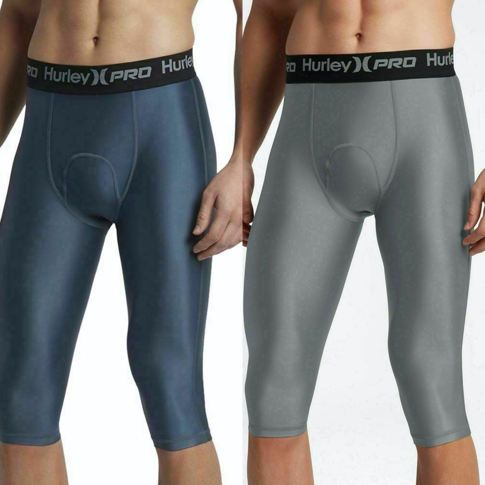 2 PACK HURLEY PRO MENS 23” SURF COMPRESSION TIGHTS